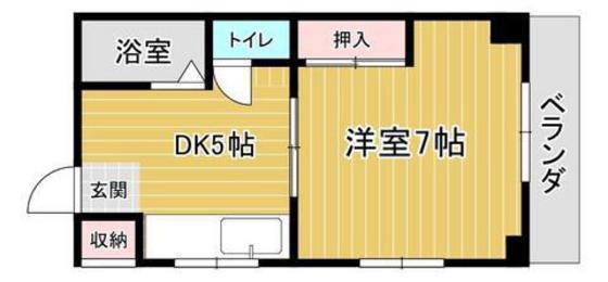 メゾン西村(1DK/3階)の間取り写真