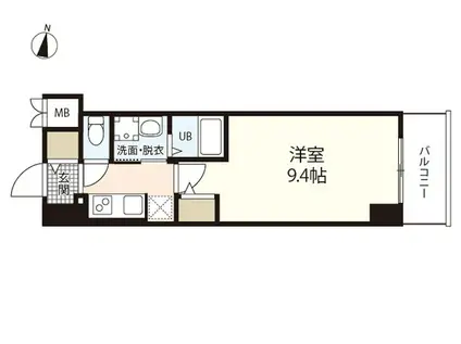 S-RESIDENCE広島駅DILETTO(1K/7階)の間取り写真