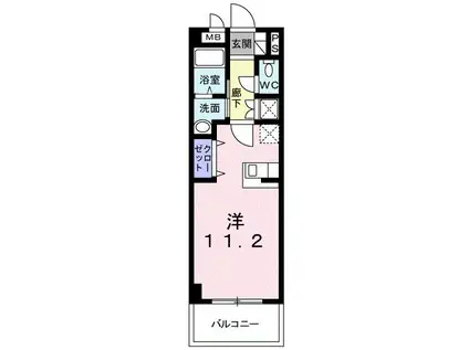 ザ・グレイス・シグマ(ワンルーム/2階)の間取り写真