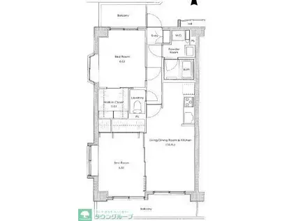 SOCIETY SEKIMACHI(2LDK/2階)の間取り写真