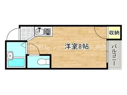 レクサス新今里(ワンルーム/2階)の間取り写真