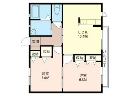 ラマージュ(2LDK/2階)の間取り写真
