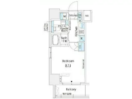 BELLE VUE 浅草橋(1K/6階)の間取り写真