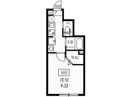 ミハス四谷三丁目(1K/1階)の間取り写真