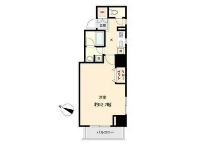 KDX定禅寺通レジデンス(1K/11階)の間取り写真