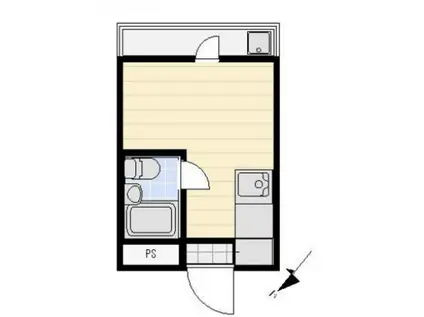 TOP自由が丘第3(ワンルーム/4階)の間取り写真