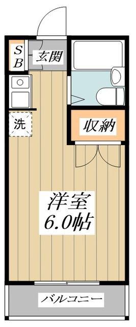 ドルフドミール(ワンルーム/2階)の間取り写真