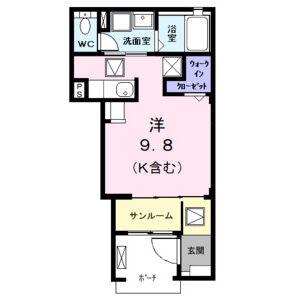 IZUMI1(ワンルーム/1階)の間取り写真