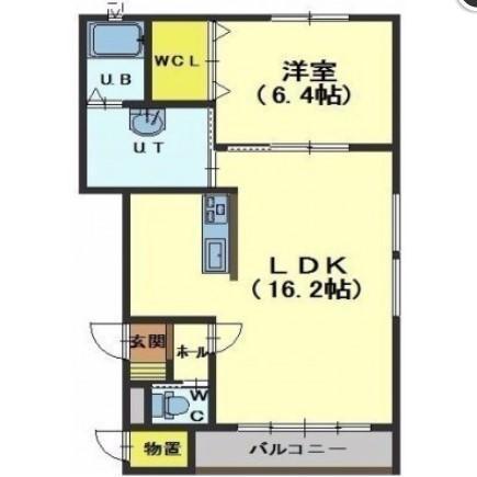 ストックトン(1LDK/3階)の間取り写真