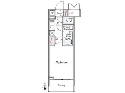 コンシェリア浜松町 MASTERS VILLA(1K/7階)の間取り写真