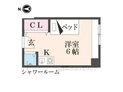 くずは寮(ワンルーム/2階)の間取り写真