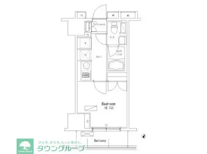 パークアクシス押上(ワンルーム/7階)の間取り写真