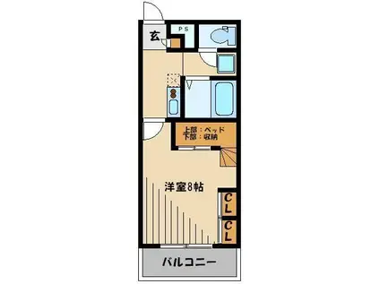 レオパレスG-III(1K/2階)の間取り写真