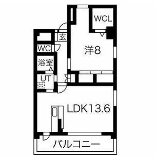 グランビア(1LDK/3階)の間取り写真