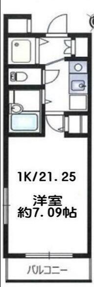 GROWS横浜妙蓮寺(1K/1階)の間取り写真