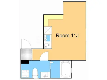 ザ コンラスト大井町(ワンルーム/1階)の間取り写真