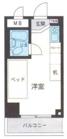 トーショービル(ワンルーム/3階)の間取り写真