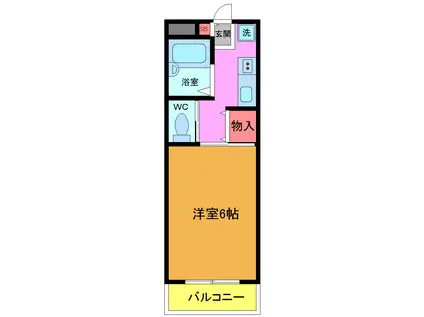 マンションアベニュー(1K/2階)の間取り写真