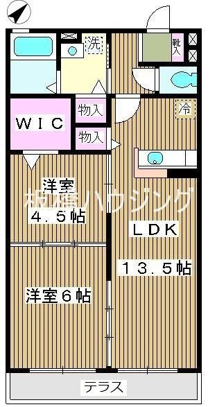 サニーハイツ(2LDK/1階)の間取り写真