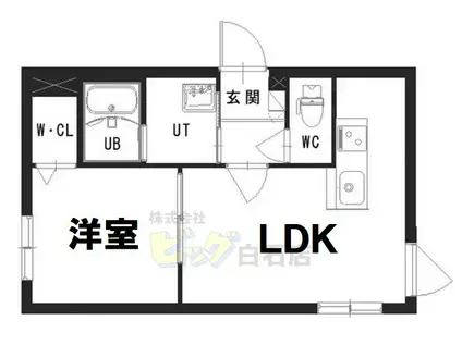 STELLA(1LDK/2階)の間取り写真