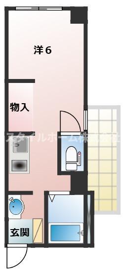 ライフ21(1K/3階)の間取り写真