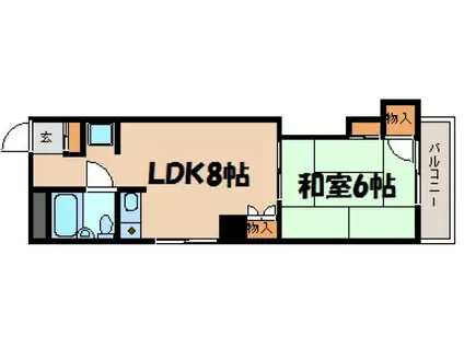 北原ビル(1LDK/7階)の間取り写真