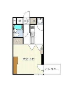 INOVE朝霞青葉台(1K/3階)の間取り写真
