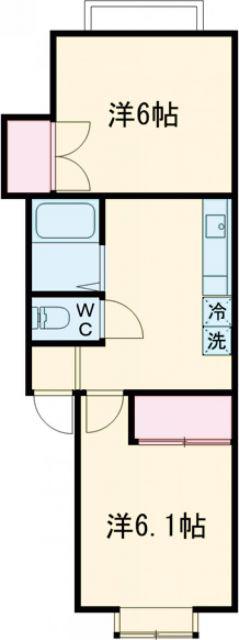 メゾンTS(2DK/1階)の間取り写真