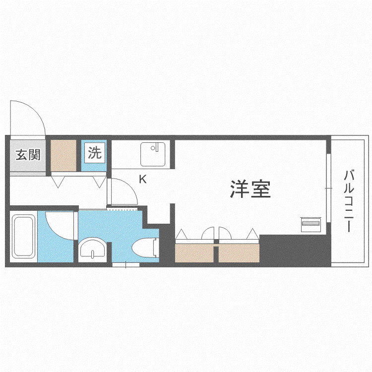 シティコート北一条(1K/11階)の間取り写真