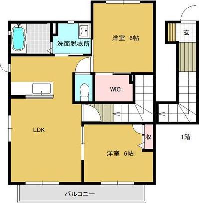 シティーライフ白沢(2LDK/2階)の間取り写真