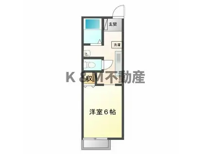 パナコート(1K/2階)の間取り写真