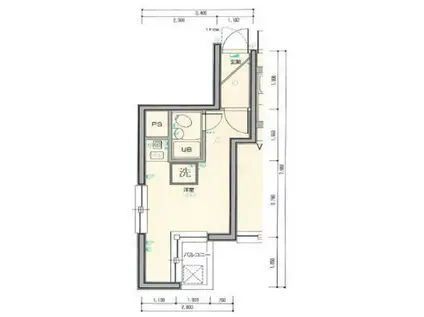 クレッセント小石川植物園(ワンルーム/3階)の間取り写真