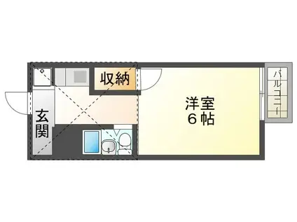 アップルハウス藤原光町(1K/2階)の間取り写真