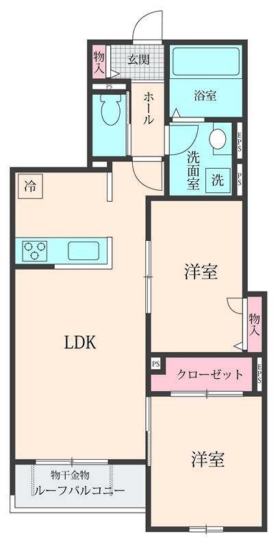 BELLE LEAD 大倉山(2LDK/3階)の間取り写真