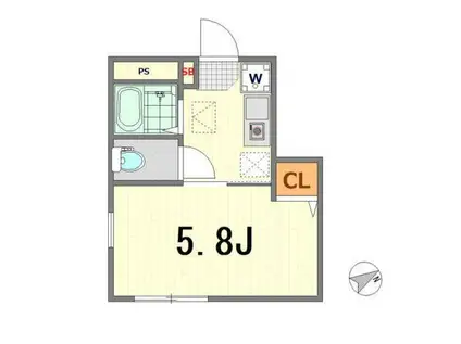 バーミープレイス大山(1K/1階)の間取り写真