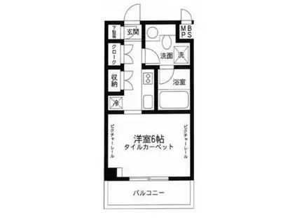 ミノワホームズ10(1K/2階)の間取り写真