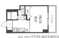 オアーゼ梅田東(1K/3階)の間取り写真