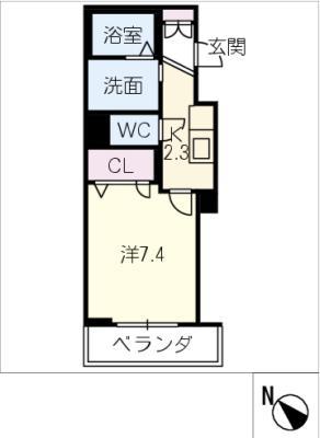 フォレナ堀切(1K/3階)の間取り写真