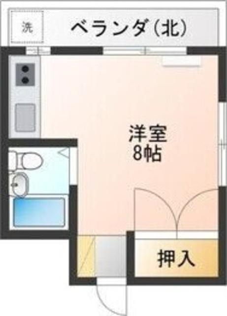 NYビル(ワンルーム/2階)の間取り写真