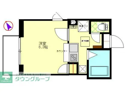 BLISS NAKANO(1K/1階)の間取り写真