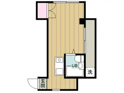 レイクシャイン中神(ワンルーム/2階)の間取り写真