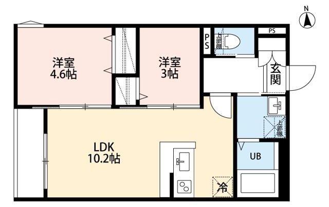 ROBOT HOME 相模原II(2LDK/1階)の間取り写真