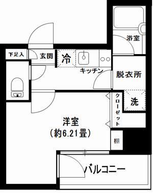 ドルチェ池袋ノース弐番館NC(1K/9階)の間取り写真