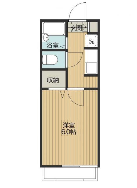 VILLA510 NO.6(1K/1階)の間取り写真