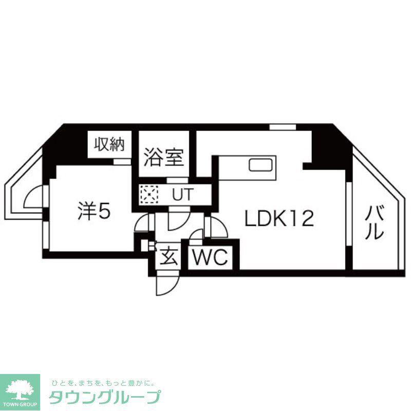 シーズンフラッツ蔵前清澄通(1LDK/12階)の間取り写真