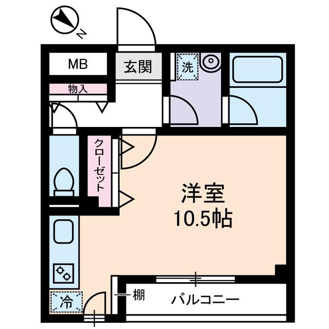 ポルタ西新宿(ワンルーム/2階)の間取り写真