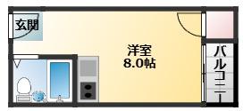 第一アサヒビル(ワンルーム/3階)の間取り写真