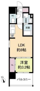 ウェンディ光町(1LDK/10階)の間取り写真
