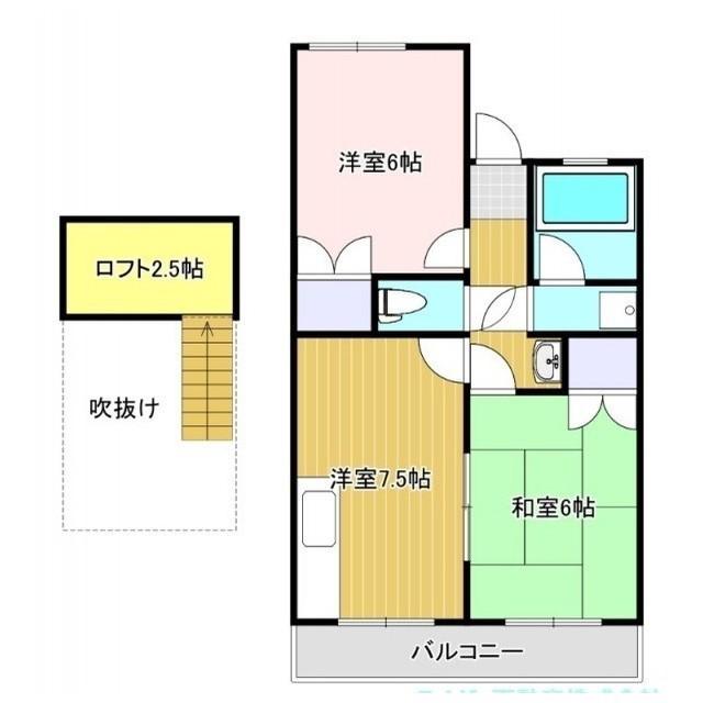 グレースハイツ 1F(2DK/1階)の間取り写真