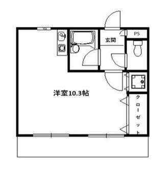 ジュネス別府(1K/5階)の間取り写真